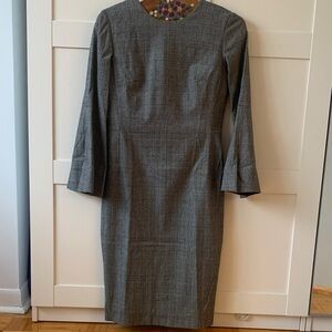 Chic Long Sleeve Gray Dress